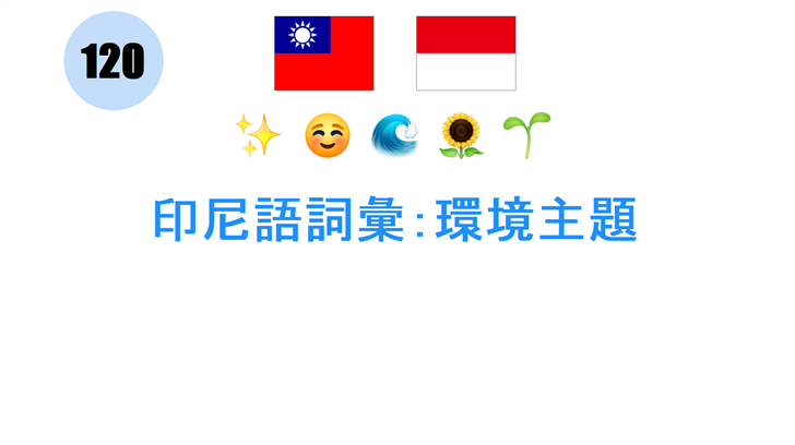 印尼語詞彙：環境主題